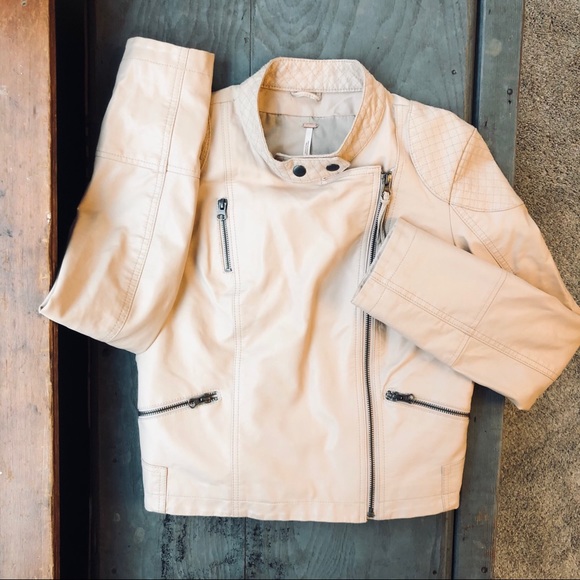 Free People Jackets & Blazers - Free People blush pink Moto jacket size 8